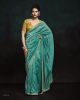 Fancy Based Fabric, Crushed Tissue, Hand Embroidered