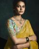 Fancy Based Fabric, Crushed Tissue, Hand Embroidered